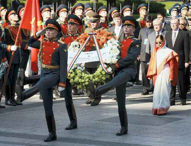 President Pratibha Patil on a four-day visit to Moscow
