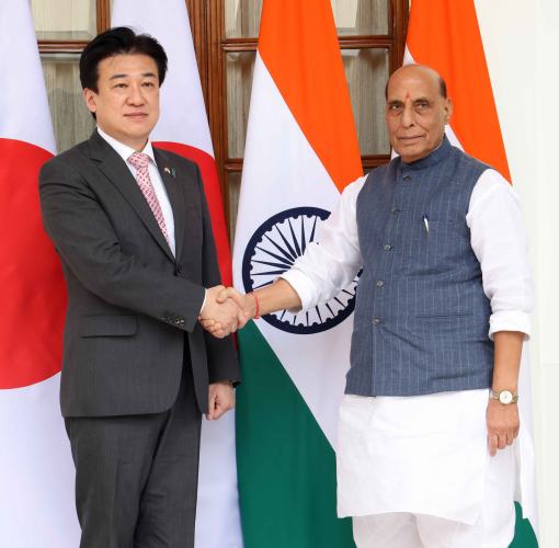 Rajnath Singh, Kihara Minoru hold delegation-level talks