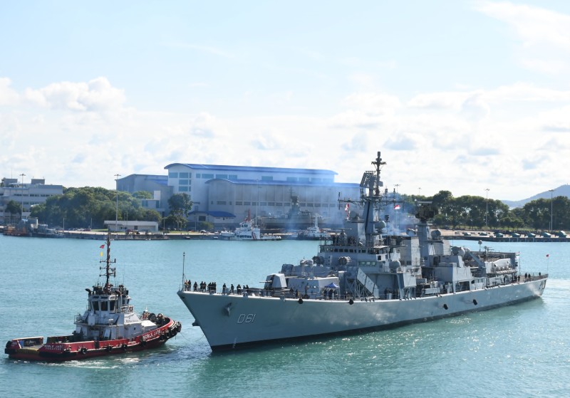 Indian Navy ships arrive at Singapore as part of Eastern Fleet's deployment to South China Sea
